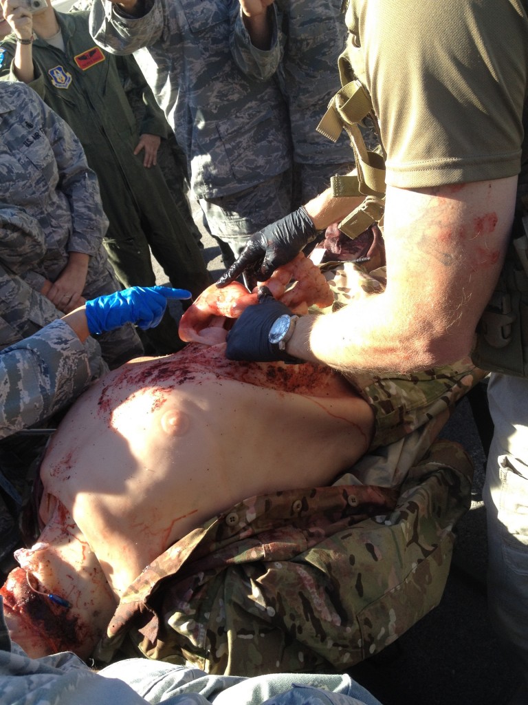 simulated military abdomen surgical procedure